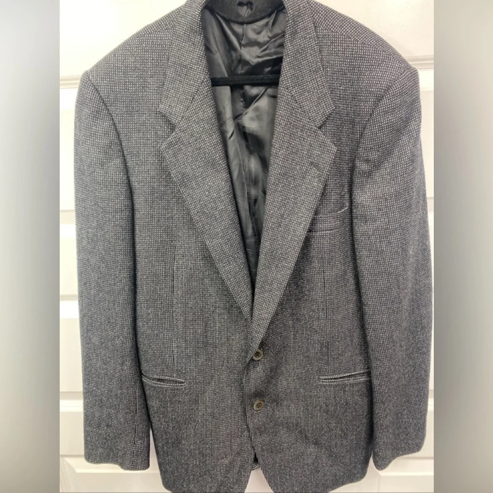 VTG Yves Saint Laurent Wool Blazer Mens Black  Made in France See Photo Measure